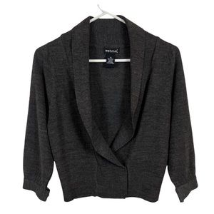 Wet Seal Dark gray quarter sleeve short sweater cardigan top size M
